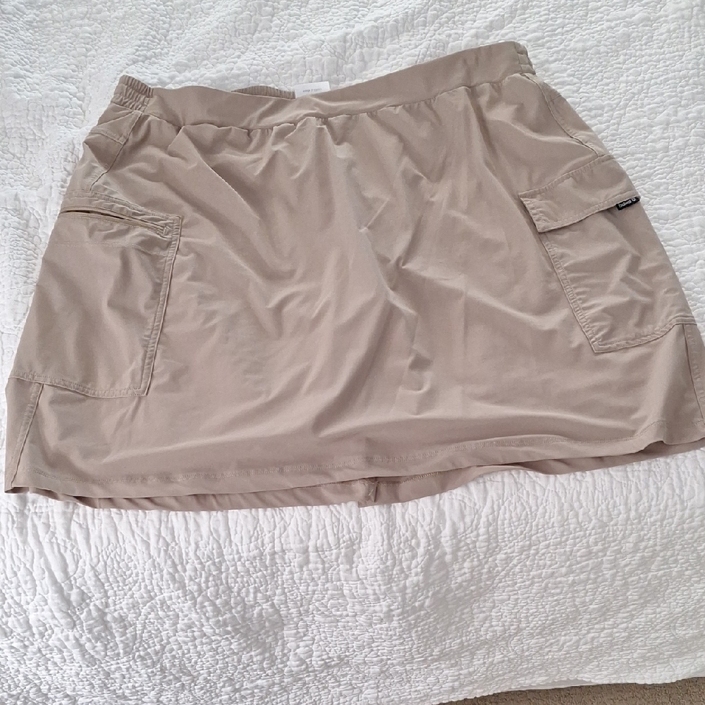 Baleaf 3x Xxxl Brown Beige Tan Skort Cargo Pockets